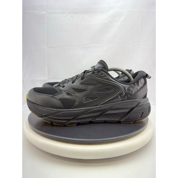 Hoka One One Clifton L Mens Size 11 Black Running Sneaker Shoes 1160050-BBLC NEW